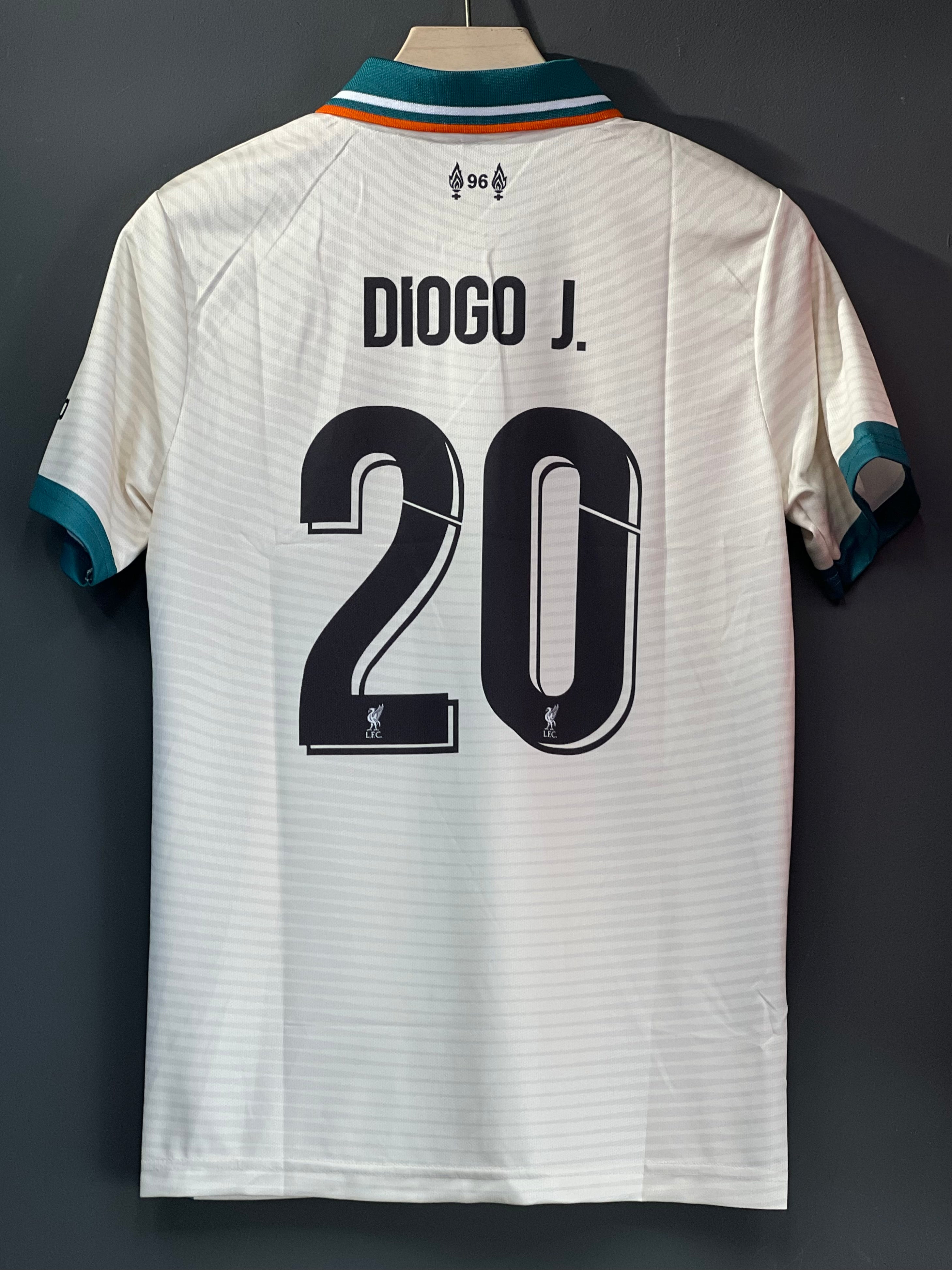 DIOGO JOTTA LIVERPOOL 21/22 AWAY KIT POLO EMBROIDERY