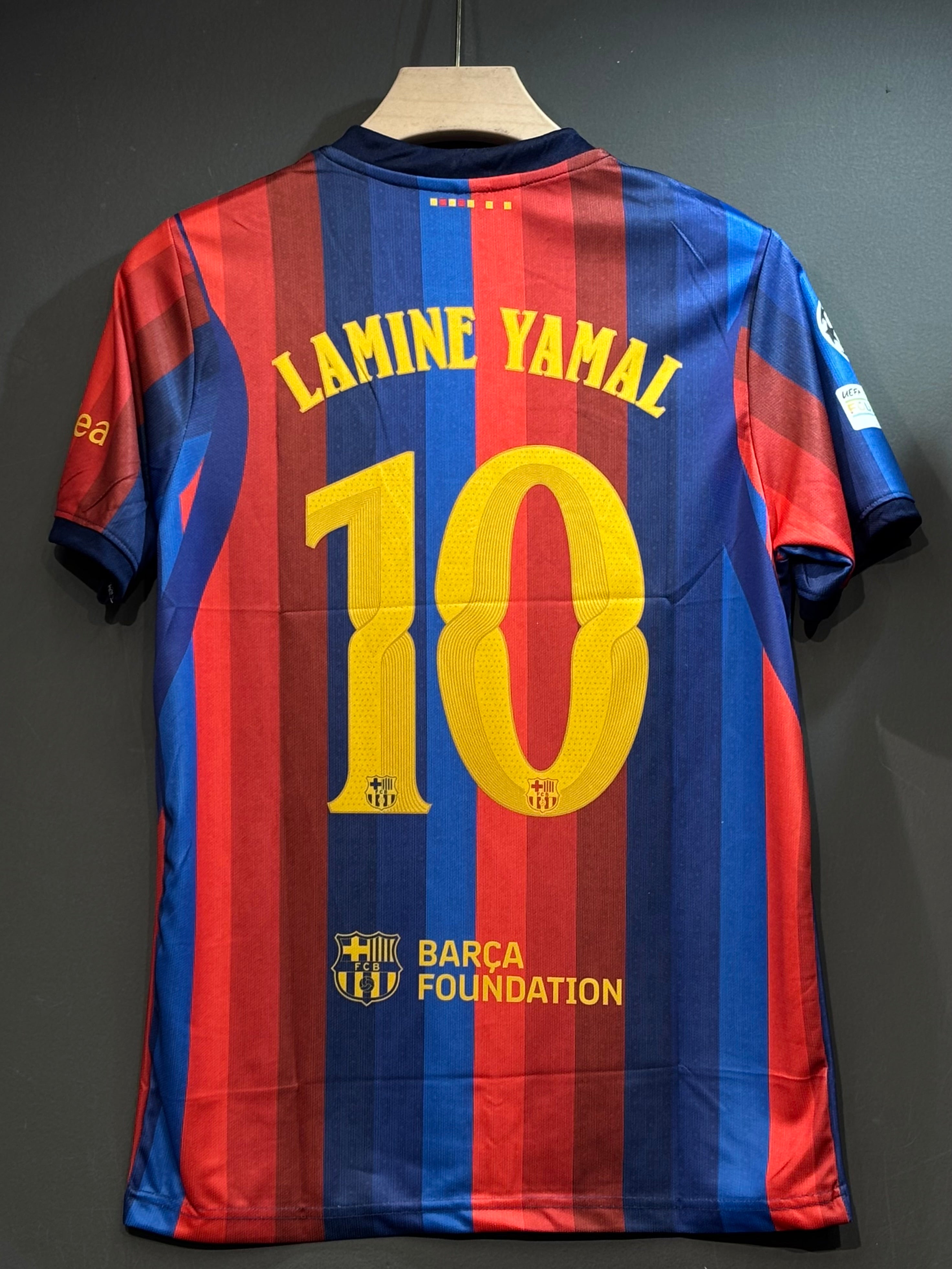 LAMINE YAMAL BARCELONA 26/27 HOME KIT HALF SLEEV EMBROIDERY