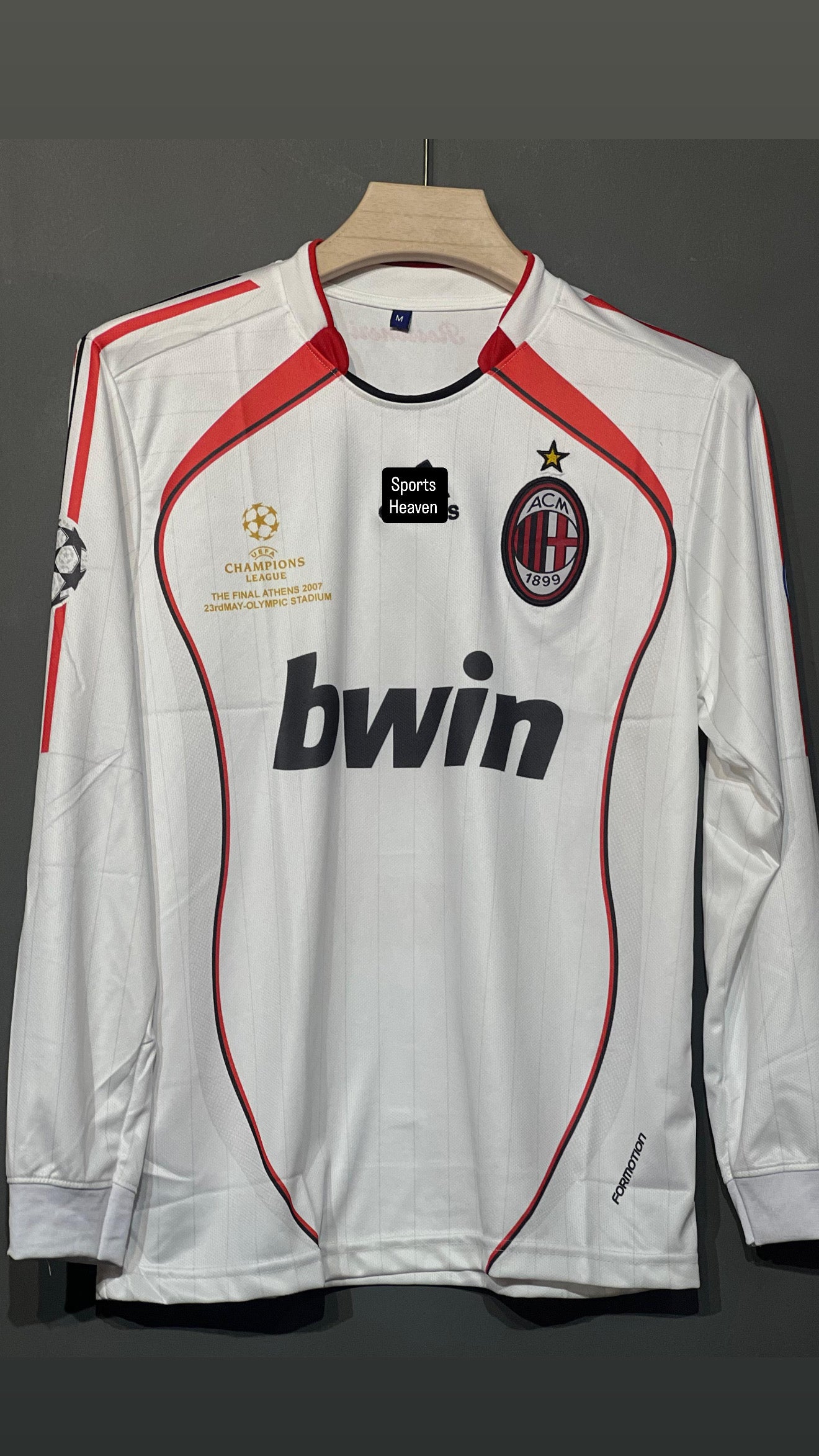MALDINI AC MILAN 2006/07 AWAY FULL SLEEV EMBROIDERY