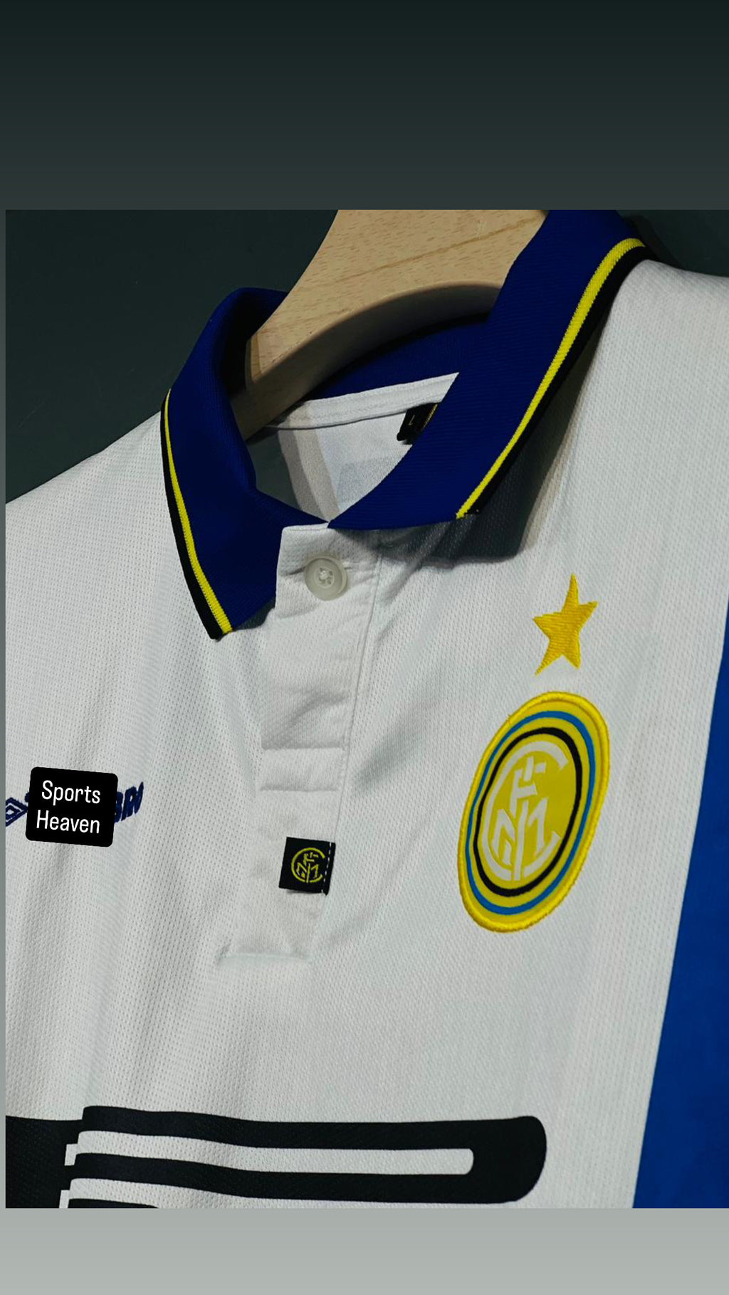 RONALDO INTER MILAN POLO AWAY KIT FIVE SLEEV EMBROIDERY
