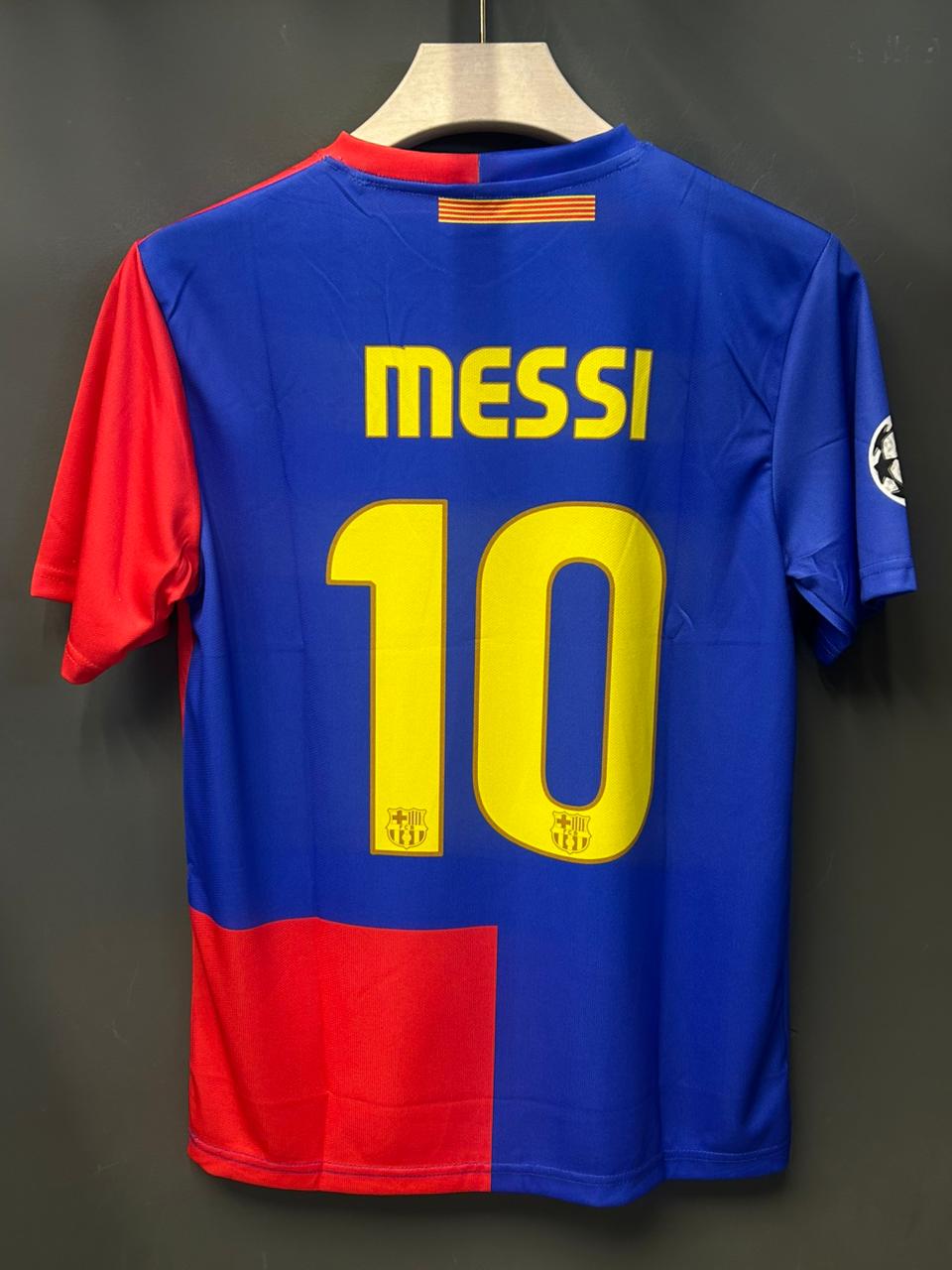 MESSI BARCELONA HOME KIT 2008 EMBROIDERY