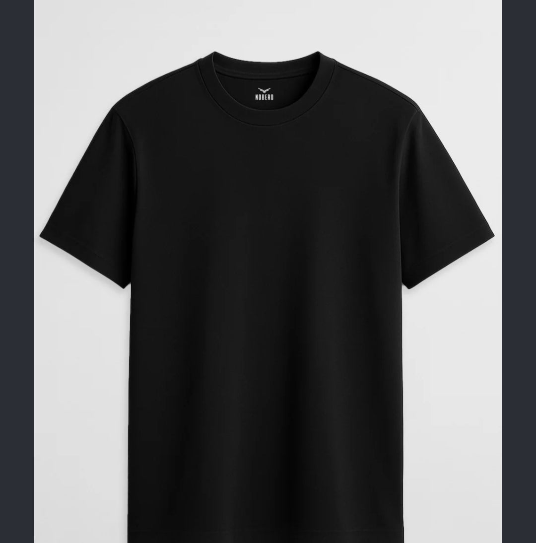 BLACK PLAIN T SHIRT